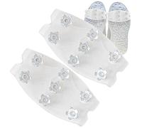 Eiskrallen für Schuhe - 7-Zacken Anti-Rutsch Spikes für Stiefel und Outdoor-Schuhe | Unsichtbare Grip-Halterung Wandern, Angeln, Sport und Garten im Schnee