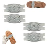 Eiskrallen Für Schuhe Unsichtba, 5-Zahn Anti Rutsch Schuhspikes, 2 Paar Winter Und Schnee Schuh Griffel Mit Traktionsgriffen, Für Outdoor Aktivitäten Wie Bergsteigen Angeln Pendeln & Arbeiten Bei