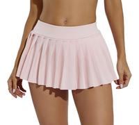 Eisnnu Minirock Damen Elastische Taille Solide Super Kurz Faltenrock Schwarzer Rock Rocklänge 25CM für Cosplay,Club,Halloween Party