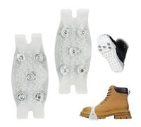 Eisstollen Zwischensohlen Überschuhe Anti-Rutsch-Funktion für Schuhe Stiefel,Schneestollen Wandern,Angeln Joggen,Outdoor Eisgriffe mit 5 Stollen,rutschfeste Steigeisen für Damen Herren