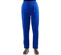 Eitex Damen Übergröße Gr. 40-56 hochwertige Stretch Hose große Größen Stoff-Hose Gummibund Schwarz Marine auch in Übergröße bis Gr. 56 (enzianblau, 50/52)