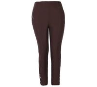 Eitex Damen Übergröße Gr. 40-56 hochwertige Stretch Hose große Größen Stoff-Hose Gummibund Schwarz Marine auch in Übergröße bis Gr. 56 (braun, 50/52)