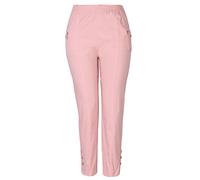 Eitex Damen Übergröße Gr. 40-56 hochwertige Stretch Hose große Größen Stoff-Hose Gummibund Schwarz Marine auch in Übergröße bis Gr. 56 (rosa, 42/44)