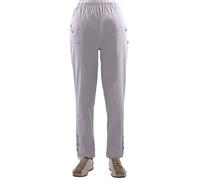 Eitex Damen Übergröße Gr. 40-56 hochwertige Stretch Hose große Größen Stoff-Hose Gummibund Schwarz Marine auch in Übergröße bis Gr. 56 (grau, 50/52)