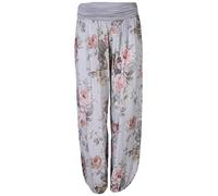 Eitex Leichte Haremshose OneSize in Viele Muster bis Größe 50 Übergröße Damen Sommerhose Pumphose Haremshose (H07, Einheitsgröße große Größen (Gr. 42-50))