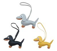 EIYVPRA 3 Schlüsselanhänger Dackel, dackel geschenke, Süße Welpe Hundetasche Anhänger Leder Glücksbringer Dackel Keychain Geschenke für Lieblingsmensch Frauen Männer Kinder Geburtstag Schlüsselring