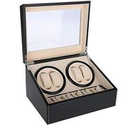 Ejoyous Uhrenbeweger 6 Uhren, Automatik Uhrenbeweger luxuriöser Automatischer Uhrenwender Uhrenvitrine für Automatikuhren Watch Winder Mechanischen Uhrenbox (Schwarz)