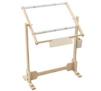 Ejoyous Verstellbarer Stickrahmen Ständer, 360° Drehbar Stickständer aus Kiefer und PVC Seidenmalerei Mit Stickrahmen für Sticken und Nadelarbeiten 110x46x80cm, tapestry frame
