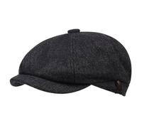 EKalgretrA Schiebermütze Herren-Zeitungsjungenmütze aus Baumwolle, Malermütze, Fahrermütze, Klassische Zeitungsjungenmütze, Newsboy-Schiebermütze(Black)