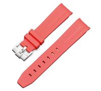EKINS Für Moonswatch Uhr gebogenes lückenloses Kautschukarmband für Omega Swatch Joint Planet Series Moon Mercury gebogenes Kautschukarmband Männer Frauen 20 mm Uhrenarmbänder(H)