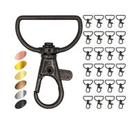 EkoDeko 25er Pack Schwarz Schlüsselanhänger Karabiner Makramee Zubehör