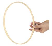 EkoDeko Bambus Ringe 30 cm - 3er Pack - Große Holzringe zum Basteln, Makramee & Kranzgestaltung - Natürliches Bambusmaterial