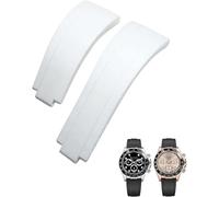 EKSIL Gummi-Armband mit kurzer Schnalle, 20 mm, 21 mm, passend für Rolex Daytona Submariner Role Oysterflex Yacht Master, kleines Handgelenk, Silikon, 20 mm