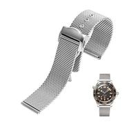 EKSIL Uhrenarmband aus Edelstahl, 20 mm, für Omega 007 Seamaster 300 Uhrenarmband, gewebt, Mailand 316L Metallarmbänder, 20 mm