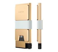 Ekster: Aluminium-Kartenhalter - 0.5 cm schlanke, minimalistische Brieftasche mit erweiterbarer Rückplatte - RFID-blockierende Schicht für Datenschutz - langlebiges, Gold, Minimalistisch