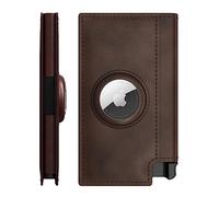 Ekster Parliament AirTag Wallet | Smart Wallets for Men | Apple Air Tag Wallet with RFID Blocking Protective Layer | Slim & Minimalist Money Holder w/Push Button for Quick Card Access (Classic Brown)