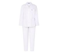 El Búho Nocturno Schlafanzug Herren Kurz Sommer Baumwolle Popeline Gewebt Gestreift Pyjama Herren - 100% Baumwolle, Blau 4551, XXL