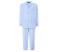 El Búho Nocturno Schlafanzug Herren Lang Baumwolle 100% Popeline - Pyjama Klassisch Durchgeknöpft Jacke Langarm Kariert Gestreift Geschenk für Männer Nachtwäsche - 100% Baumwolle, Pyjama 1549, XXL