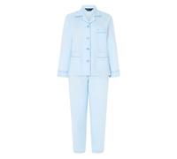 El Búho Nocturno Schlafanzug Herren Lang Baumwolle 100% Popeline - Pyjama Klassisch Durchgeknöpft Jacke Langarm Kariert Gestreift Geschenk für Männer Nachtwäsche