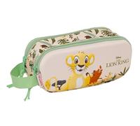 El King Löwe, Doppelmäppchen für Kinder, ideal für Kinder im Schulalter, bequem und vielseitig, Qualität und Widerstandsfähigkeit, 21 x 6 x 8 cm