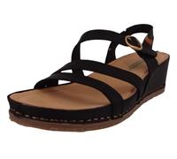 El Naturalista Damen N5855 PICUAL Durchgängies Plateau Sandalen mit Keilabsatz, Black, 42 EU