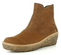 El Naturalista N5132 Myth Yggdrasil Komfortable Damen Stiefelette, Bootie, Ankle Boot, Schlupfstiefel, wasserfest, atmungsaktiv, Klettverschluss, Keilabsatz, Wedge Absatz Braun (Wood), EU 40