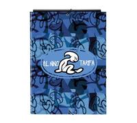 El Niño ROLLER - Folio-Ordner mit 3 Klappen, ideal für Kinder verschiedener Altersgruppen, bequem und vielseitig, Qualität und Widerstandsfähigkeit, 26 x 36,5 cm, Blau/Schwarz, M, Lässig