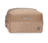 El Potro Luna Kulturbeutel, Beige, 17,5 x 10,5 x 9,5 cm, Polyester mit Details aus Kunstleder von Joumma Bags