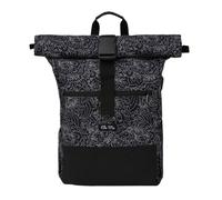 Ela Mo® Rolltop Rucksack Damen - Rollrucksack Anti Diebstahl für Sport & Reisen - Laptoprucksack für Schule, Uni, Business - Mit USB Anschluss & kompaktem Flaschenhalter - Dots