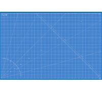 Elan Selbstheilende Schneidematte 100x150 CM Blau, Bastelunterlage | 3mm 5-lagige Schneidematte 100x150 Selbstheilend mit Recyceltem PVC, Schnittfest, Beidseitig mit cm-Raster: Dunkel & Hellblau