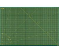 Elan Selbstheilende Schneidematte 100x150 CM Grün, Bastelunterlage | 3mm 5-lagige Schneidematte 100x150 Selbstheilend, mit Recyceltem PVC, Schnittfest, Beidseitig Grün, CM-Raster in Gelb & Weiß