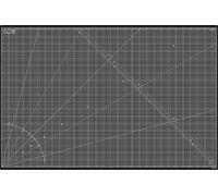 Elan Selbstheilende Schneidematte 100x150 CM Schwarz, Bastelunterlage | 3mm 5-lagige Schneidematte 100x150 Selbstheilend, mit Recyceltem PVC, Schnittfest, Beidseitig mit CM-Raster: Schwarz & Taupe