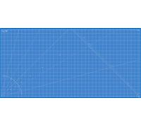 Elan Selbstheilende Schneidematte 100x200 CM Blau, Bastelunterlage | 3mm 5-lagige Schneidematte 100x200 Selbstheilend mit Recyceltem PVC, Schnittfest, Beidseitig mit cm-Raster: Dunkel & Hellblau