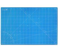 Elan Selbstheilende Schneidematte A1 Blau, Bastelunterlage Schnittfest | 3mm 5-lagige Schneidematte 60x90 Selbstheilend, mit Recyceltem PVC, Schnittfest, Beidseitig mit cm-Raster: Dunkel- & Hellblau