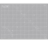 Elan Selbstheilende Schneidematte A2 Grau, Bastelunterlage Schnittfest | 3mm 5-lagige Schneidematte 45x60 Selbstheilend, mit Recyceltem PVC, Schnittfest, Beidseitig mit CM-Raster: Dunkel & Hellgrau