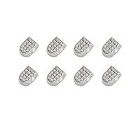 ELANOX elastische Schnürsenkel 4 Stück für 2 Paar Schuhe mit stylischen Enden leichtes Anziehen ohne zu Binden (8 Endstücke mit Strasssteinen silber)