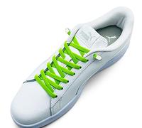 ELANOX elastische Schnürsenkel ohne Binden I 4 Stück für 2 Paar Schuhe, mit stylischen Enden, Schuhbänder ohne Binden Schnellverschluss, Gummi-Schnürsenkel, für Erwachsene & Kinder (apple green)