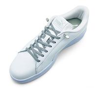 ELANOX elastische Schnürsenkel ohne Binden I 4 Stück für 2 Paar Schuhe, mit stylischen Enden, Schuhbänder ohne Binden Schnellverschluss, Gummi-Schnürsenkel, für Erwachsene & Kinder (grau)