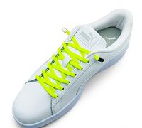 ELANOX elastische Schnürsenkel ohne Binden I 4 Stück für 2 Paar Schuhe, mit stylischen Enden, Schuhbänder ohne Binden Schnellverschluss, Gummi-Schnürsenkel, für Erwachsene & Kinder (neon yellow)