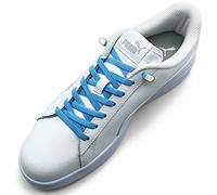 ELANOX elastische Schnürsenkel ohne Binden I 4 Stück für 2 Paar Schuhe, mit stylischen Enden, Schuhbänder ohne Binden Schnellverschluss, Gummi-Schnürsenkel, für Erwachsene & Kinder(sky blue)