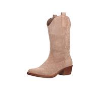 Elara Damen Cowboy Stiefel Biker Boots Chunkyrayan 301-A32S Nude Suede-41