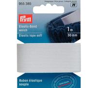 Elastic Band Gummi weich weiß 30mm 1m
