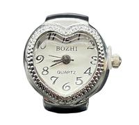 Elastic Finger Timepiece - Adjustable Quartz Ring Clock | Compact Stylish Jewelry for Occasions, Durable Stretch Band Comfort Fit, Unique Fashion Ornament for Events, Men’s Accessory Ideal