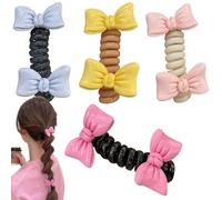 Elastic Head Band - Haarspulen Für Frauen | Elastische Scrunchies Spulen Caponi Mit Prua 4 Stück | Niedliche Pferdeschwanz-Services Frauen Styling Für Kinder Von L