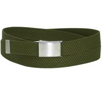 Elastik Gürtel für Damen und Herren 30 mm mit Klappschnalle oliv, One Size