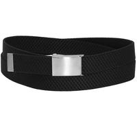 Elastik Gürtel für Damen und Herren 30 mm mit Klappschnalle schwarz, One Size