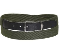 Harrys-Collection Elastik Gürtel für Damen und Herren in 30mm Breite bis 160 cm, Bundweite:115, Farben:oliv