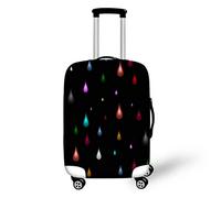 Elastisch Kofferhülle, DOTBUY 3D Reise Kofferschutzhülle Gepäck Cover Reisekoffer Hülle Schutz Bezug Schutzhülle Waschbare Reisetasche Kofferbezug (Regentropfen,L (26-28 Zoll))