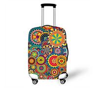 Elastisch Kofferhülle, DOTBUY 3D Reise Kofferschutzhülle Gepäck Cover Reisekoffer Hülle Schutz Bezug Schutzhülle Waschbare Reisetasche Kofferbezug (Mandala,L (26-28 Zoll))