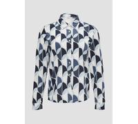 Elastische Hemdbluse aus Jersey 40 blau|mehrfarbig 2150564.59A2.40